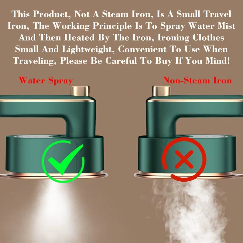 Portable Handheld Garment Steamer and Mini Iron for Travel and Home Use